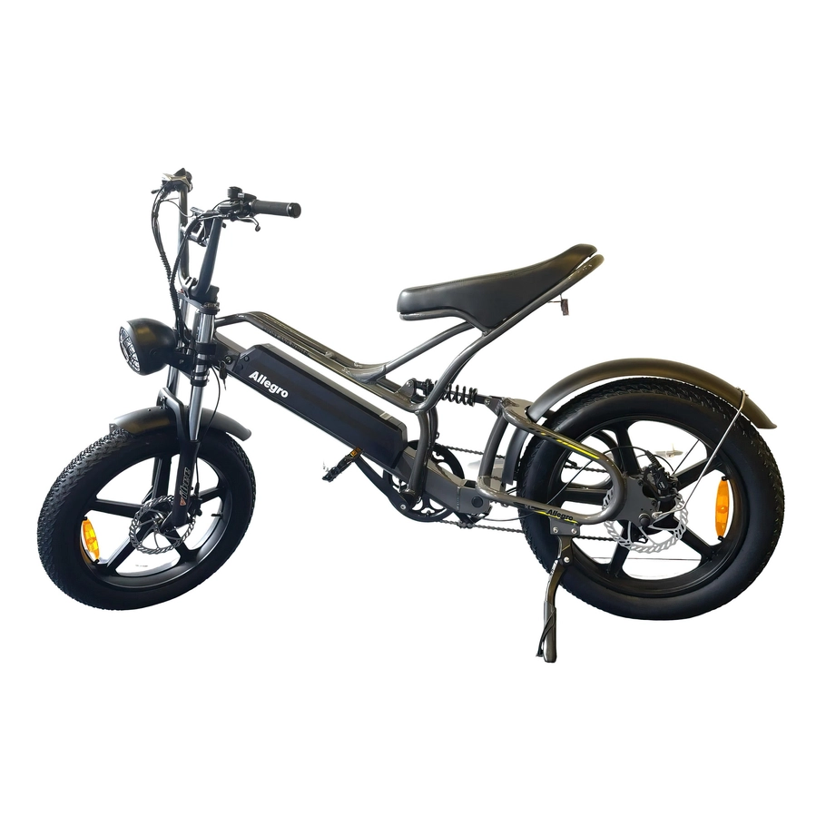 Allegro City Chopper Hamulec hydrauliczny 30 mph Rower elektryczny z pełnym zawieszeniem