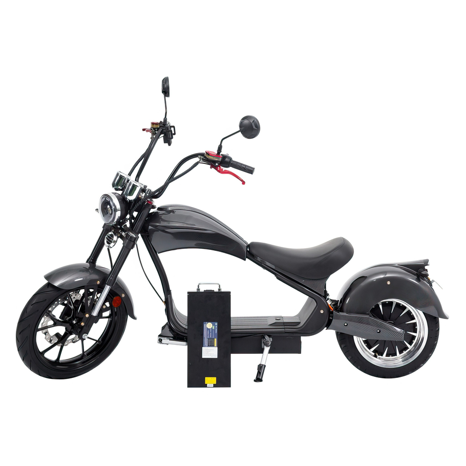 Ampride Chopper Ebike 2000W 60V 30Ah hydraulisk brems lang rekkevidde elektrisk sykkel motorsykkel lovlig