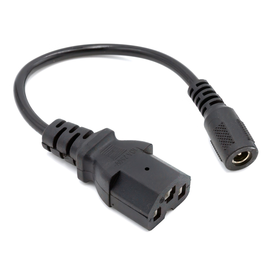 Adapter DC 2,1 mm x 5,5 mm til IEC C13